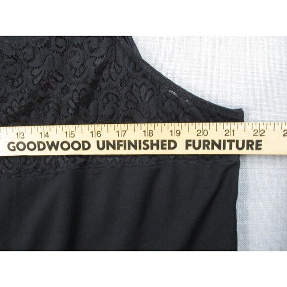 Cato Woman Black Lace Trim Tank Top Plus Size 18/20W Sleeveless Casual Wear - Picture 4 of 9